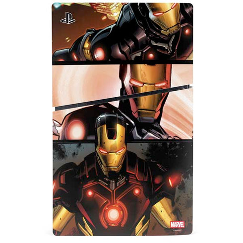 Marvel Iron Man Three Panel PS5 Slim Digital Edition Bundle Skin