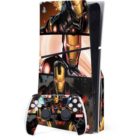 Marvel Iron Man Three Panel PlayStation PS5 Skins