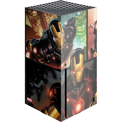 Marvel Iron Man Three Panel Xbox Series X Console Skin