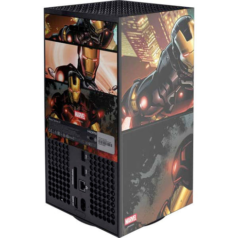 Marvel Iron Man Three Panel Xbox Series X Console Skin