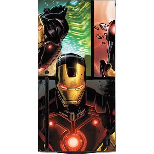Marvel Iron Man Three Panel Xbox Series X Console Skin