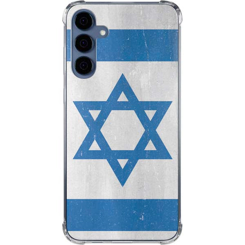 Israel Flag Distressed Galaxy A35 5G Clear Case