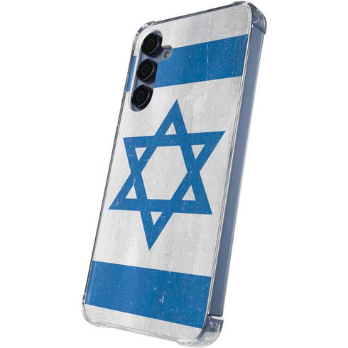 Israel Flag Distressed Galaxy A35 5G Clear Case