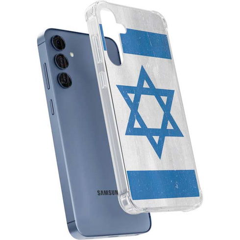 Israel Flag Distressed Galaxy A35 5G Clear Case
