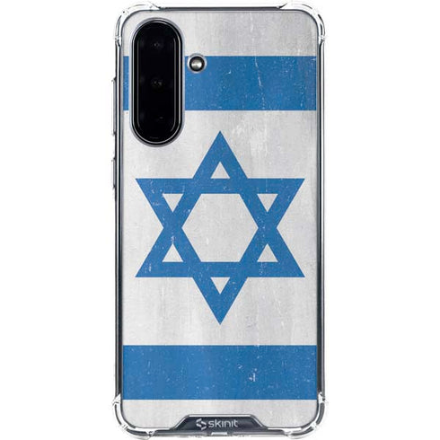 Israel Flag Distressed Galaxy A36 5G Clear Case