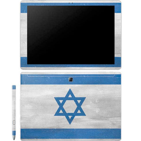 Israel Flag Distressed Galaxy Book 12in Skin