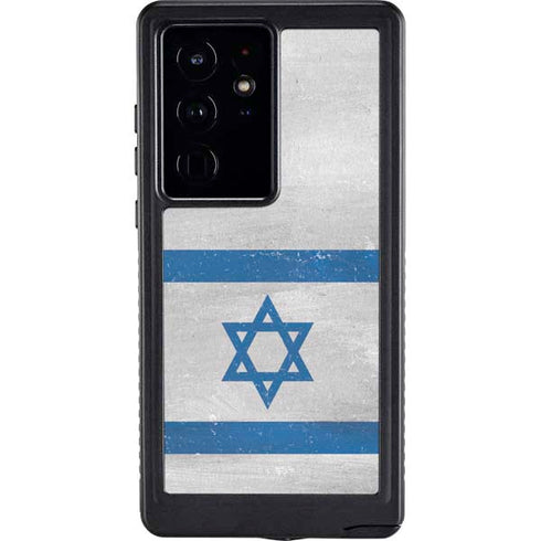 Israel Flag Distressed Galaxy S24 Ultra Waterproof Case