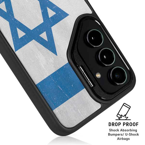 Israel Flag Distressed Galaxy S25 FE Kickstand Case