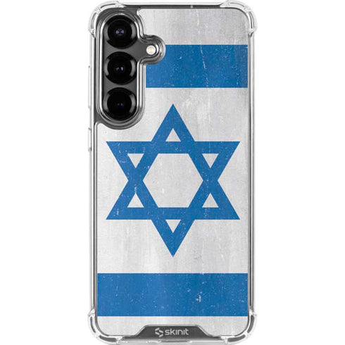 Israel Flag Distressed Galaxy S26 Clear Case