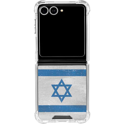 Israel Flag Distressed Galaxy Z Flip7 Clear Case