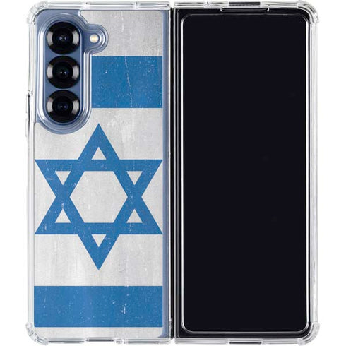 Israel Flag Distressed Galaxy Z Fold7 Clear Case