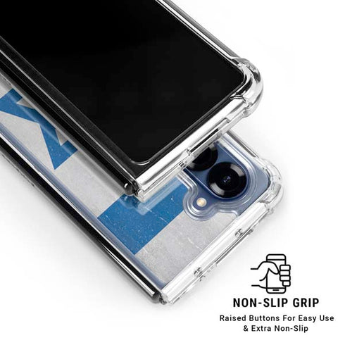 Israel Flag Distressed Galaxy Z Fold7 Clear Case