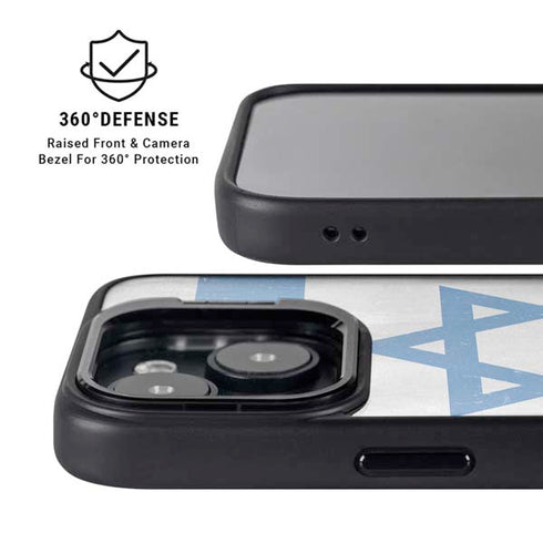 Israel Flag Distressed iPhone 14 Kickstand Case