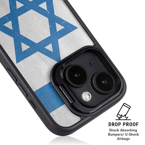 Israel Flag Distressed iPhone 14 Kickstand Case