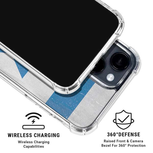 Israel Flag Distressed iPhone 15 Clear Case