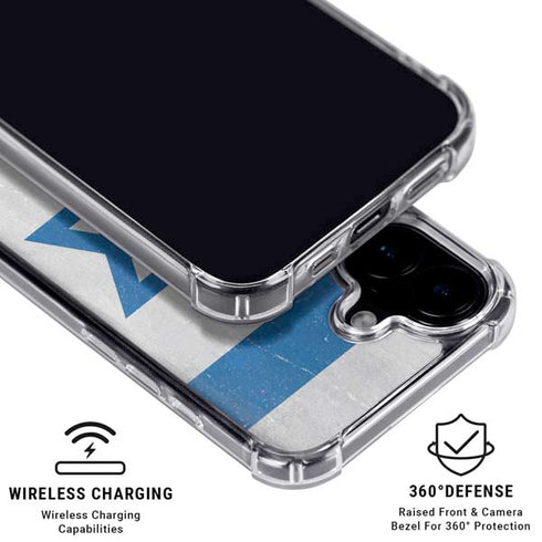 Israel Flag Distressed iPhone 16 Clear Case