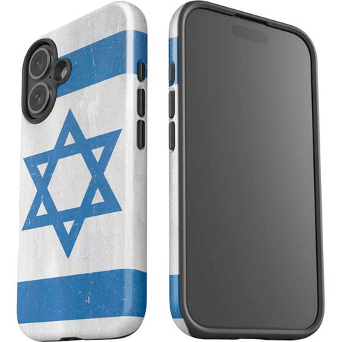 Israel Flag Distressed iPhone 16 Impact Case