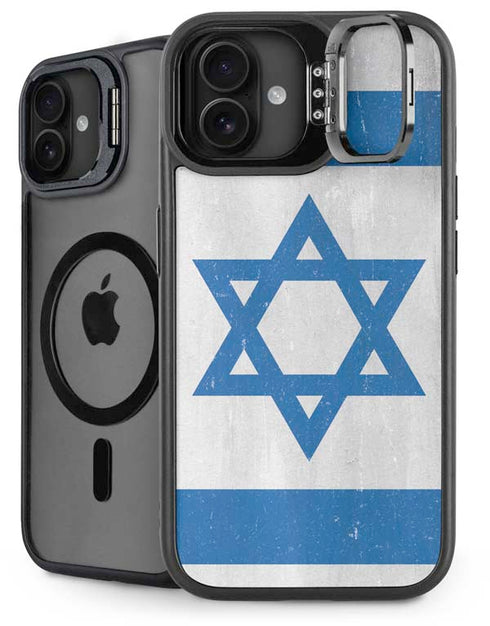 Israel Flag Distressed iPhone 16 Kickstand Case