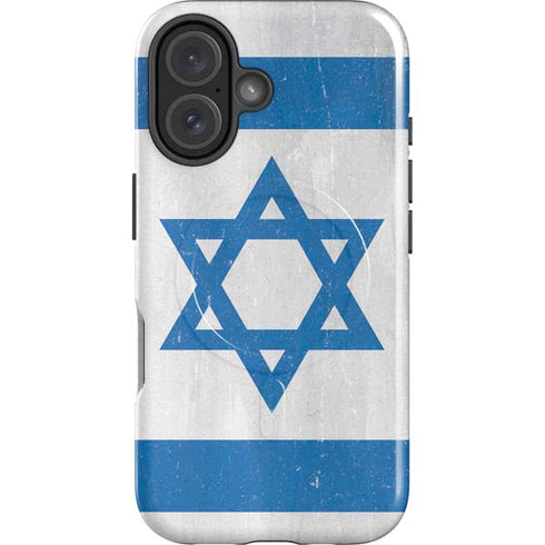 Israel Flag Distressed iPhone 16 Magsafe Impact Case