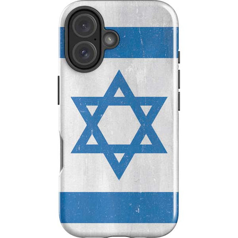 Israel Flag Distressed iPhone 16 Plus Impact Case