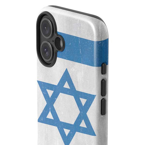 Israel Flag Distressed iPhone 16 Plus Impact Case