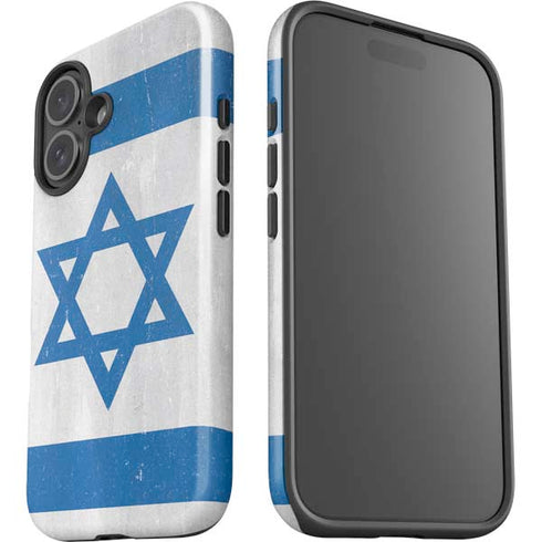 Israel Flag Distressed iPhone 16 Plus Impact Case