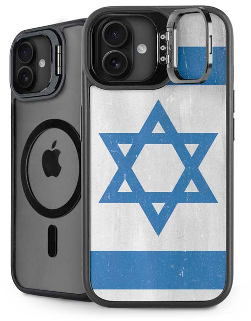 Israel Flag Distressed iPhone 16 Plus Kickstand Case