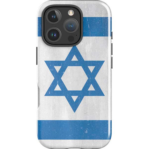 Israel Flag Distressed iPhone 16 Pro Impact Case