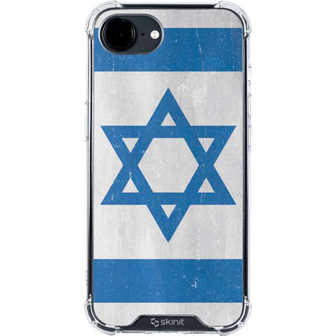 Israel Flag Distressed iPhone 16e Clear Case