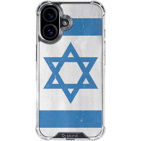 Israel Flag Distressed iPhone 17 Clear Case