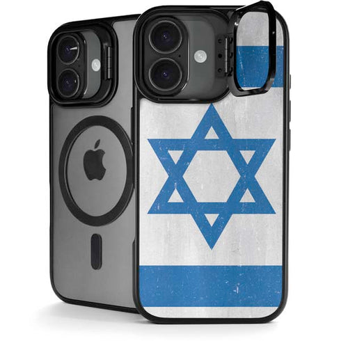 Israel Flag Distressed iPhone 17 Kickstand Case