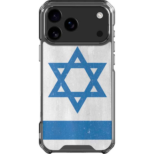 Israel Flag Distressed iPhone 17 Pro Max Clear Case