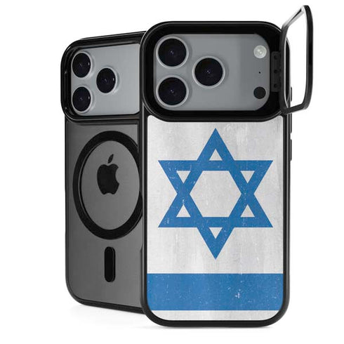 Israel Flag Distressed iPhone 17 Pro Max Kickstand Case