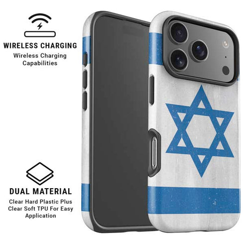 Israel Flag Distressed iPhone 17 Pro Max Magsafe Impact Case