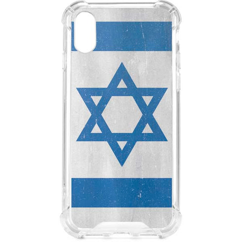 Israel Flag Distressed iPhone XS Clear Case