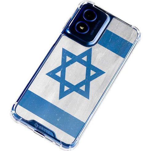 Israel Flag Distressed Moto G 5G (2024) Clear Case