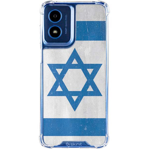 Israel Flag Distressed Moto G Play 4G (2024) Clear Case