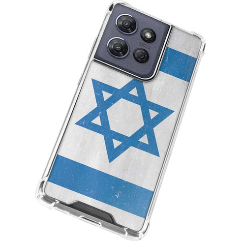 Israel Flag Distressed Moto G Power 5G (2025) Clear Case