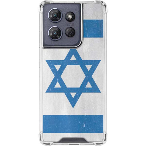 Israel Flag Distressed Moto G Stylus 5G (2025) Clear Case