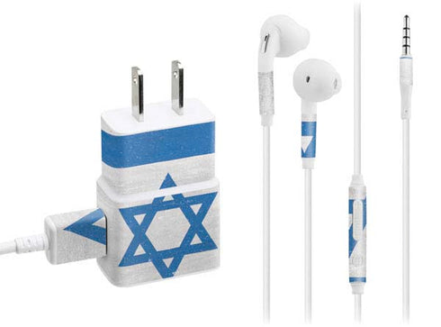 Israel Flag Distressed Phone Charger Skin