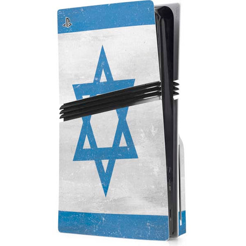 Israel Flag Distressed PS5 Pro Disk Console Skin
