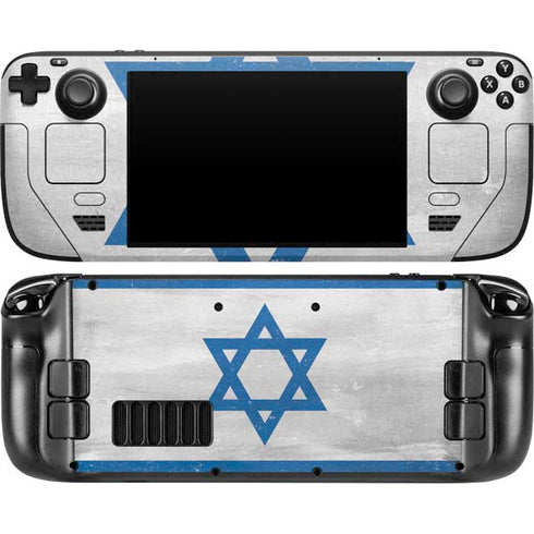 Israel Flag Distressed Steam Deck Handheld Gaming Computer OLED Skin