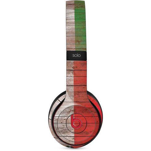 Italian Flag Dark Wood Beats Solo 3 Wireless Skin