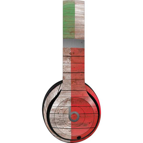Italian Flag Dark Wood Beats Solo 4 Wireless Headphones Skin