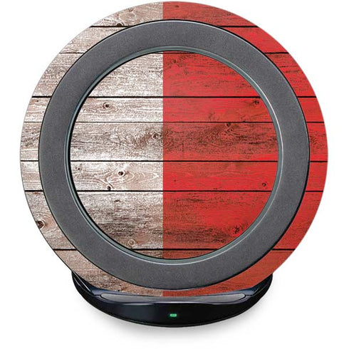 Italian Flag Dark Wood Fast Charge Wireless Charging Stand Skin