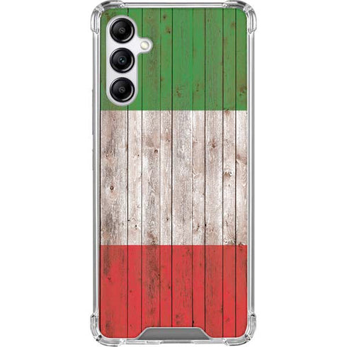 Italian Flag Dark Wood Gabb Phone 4 Clear Case