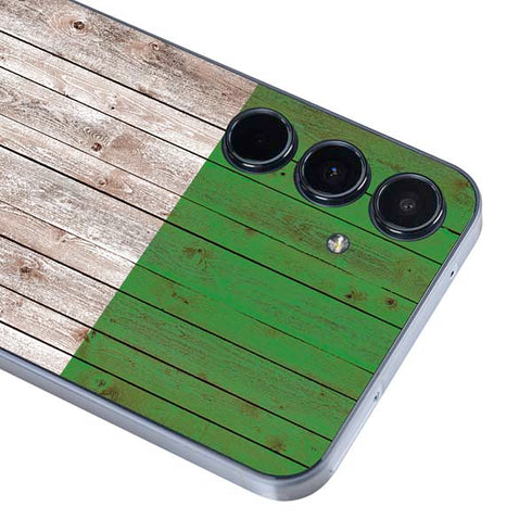 Italian Flag Dark Wood Galaxy A35 5G Skin