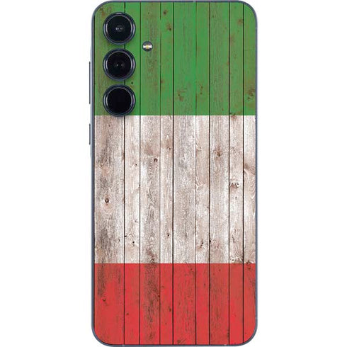 Italian Flag Dark Wood Galaxy A36 5G Skin