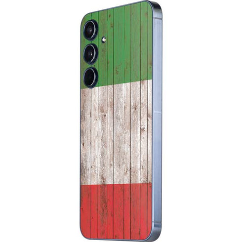 Italian Flag Dark Wood Galaxy A36 5G Skin