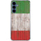 Italian Flag Dark Wood Galaxy A55 5G Clear Case